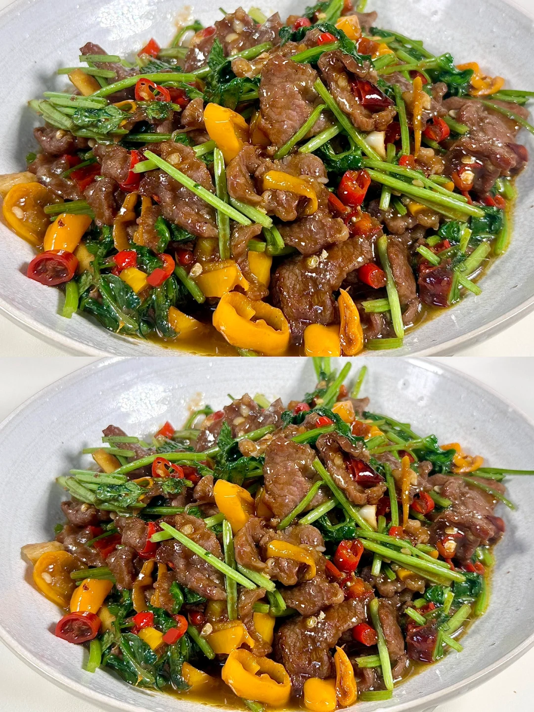 香菜炒牛肉 含泪干了三碗饭 香菜星人狂喜！！