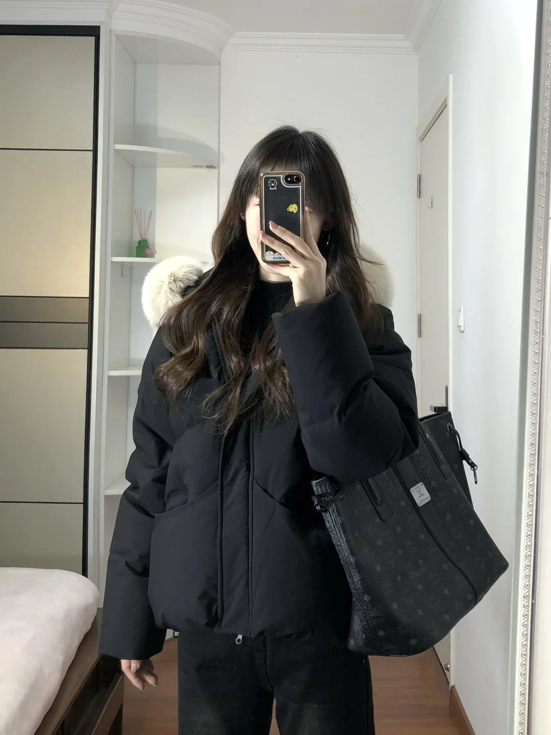 今年第一件黑色羽绒服