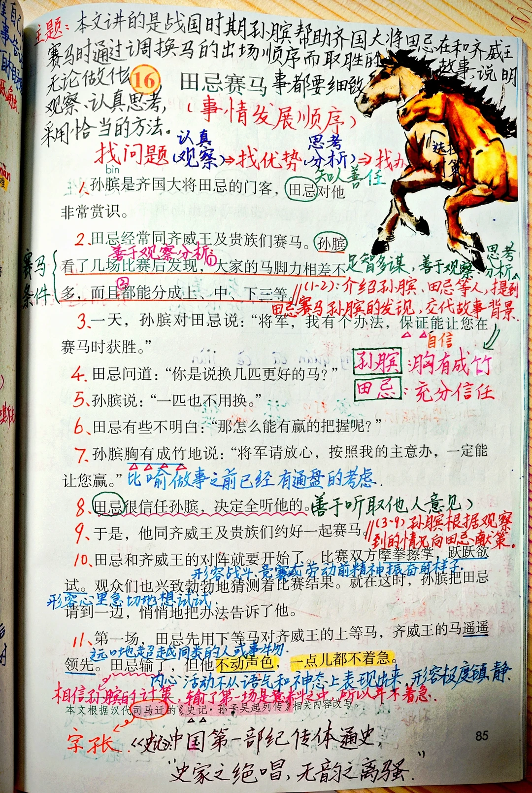 五下语文备课16《田忌赛马》