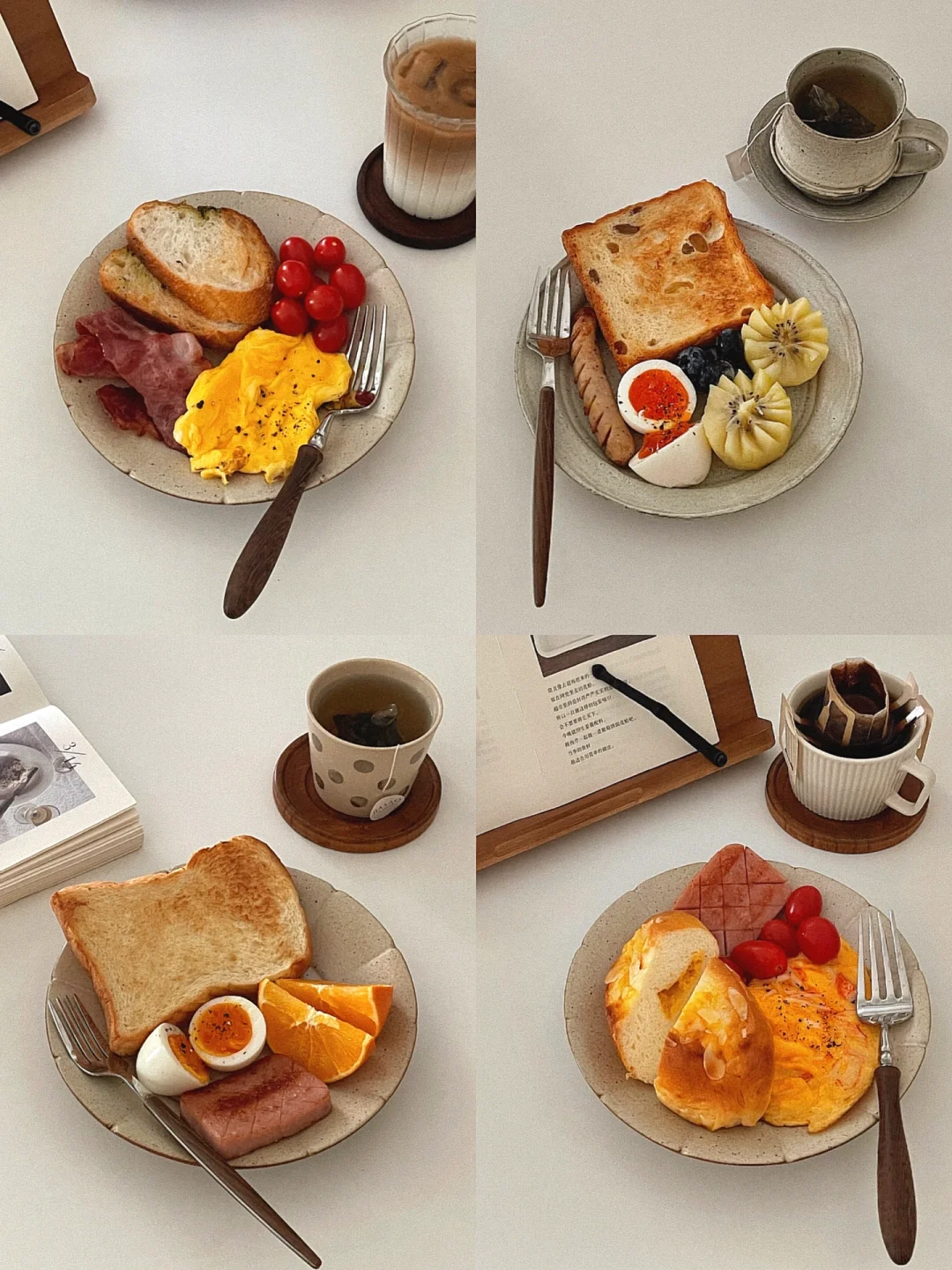 工作日早餐拼盘合集🥣超爱各种滑蛋🍳面包🥯