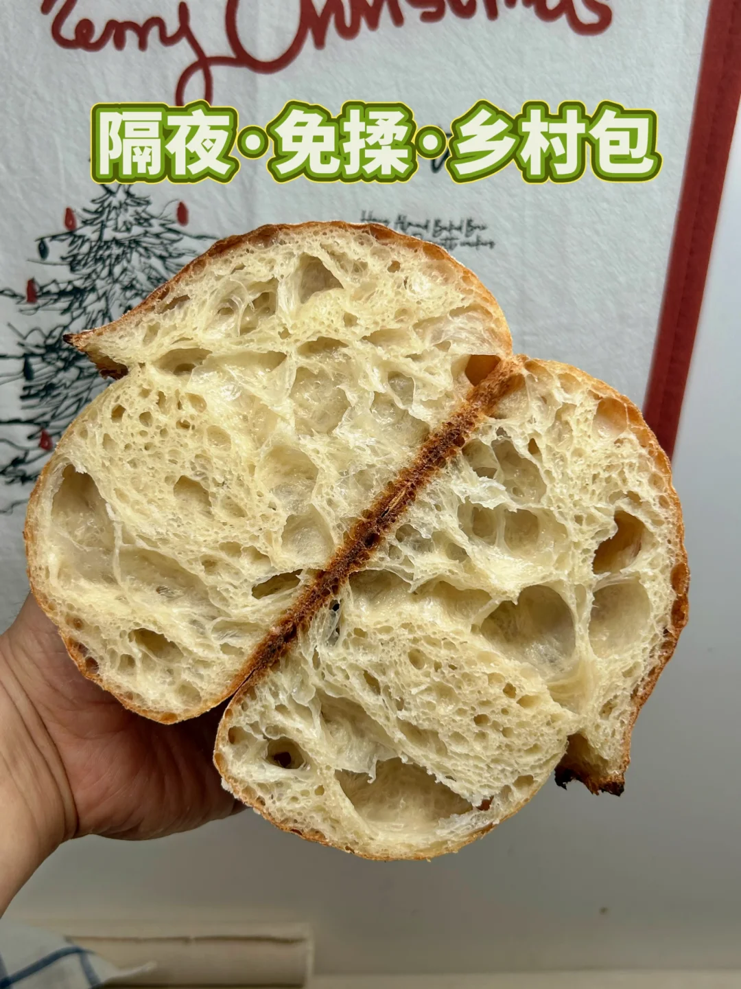 葭窑黑陶·隔夜免揉乡村面包｜90% 水量