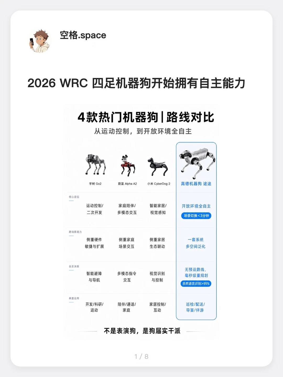2026 WRC，四足机器狗开始拥有自主能力