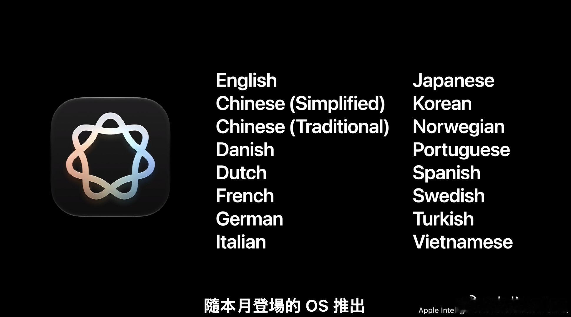 #苹果发布会# 全新的iOS 27 的Siri将会支持中文，不过注意“Apple Intelligence is not available in China”（Apple 智能在中国不可用）

看了目前全新的iPhone 18 Pro系列，苹果智能还是吃不上。 ​