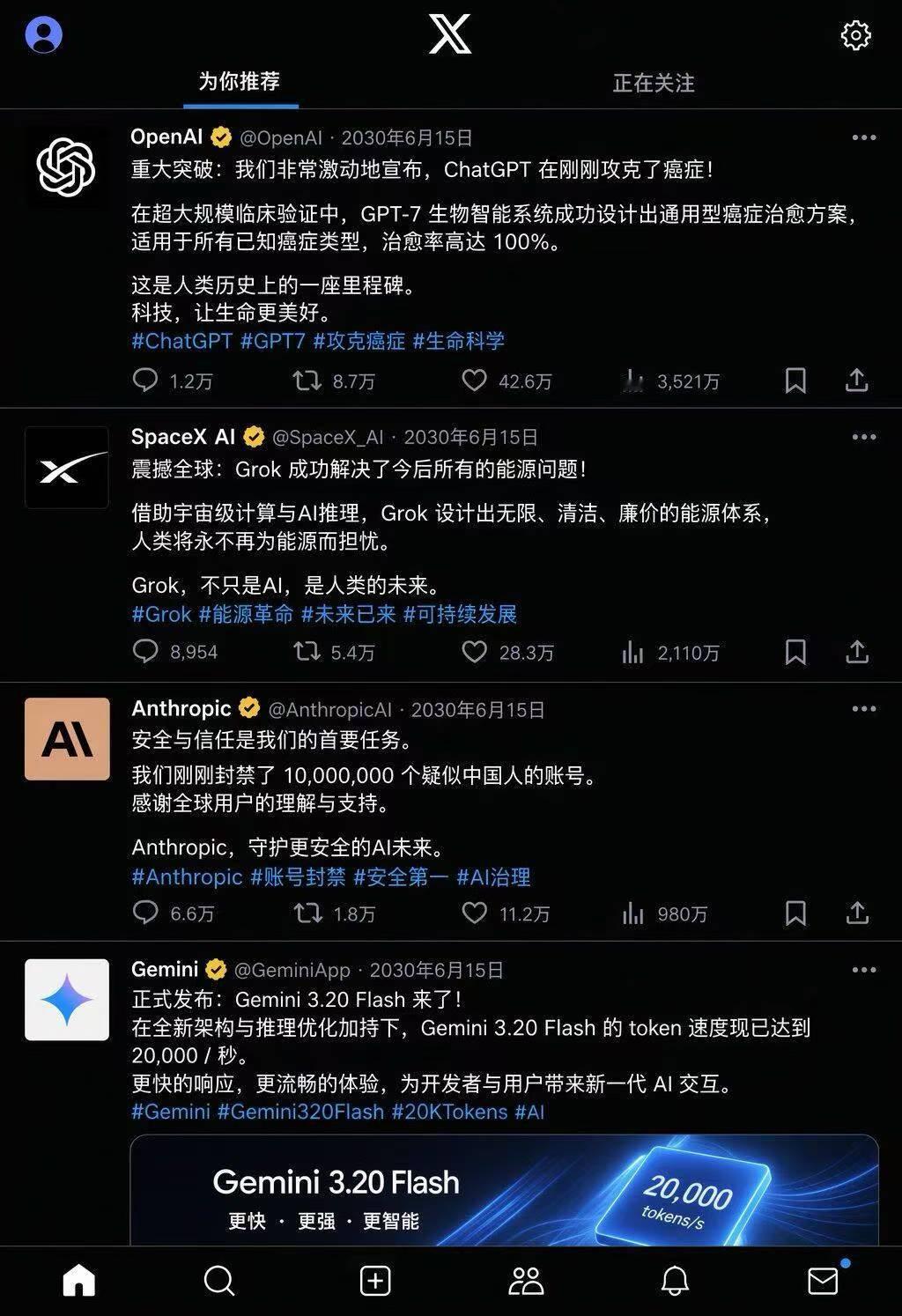 今天AI圈子都在发这个，这图神了～ ​