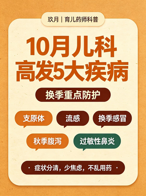 玖月💊｜10月儿童5大高发疾病🍂