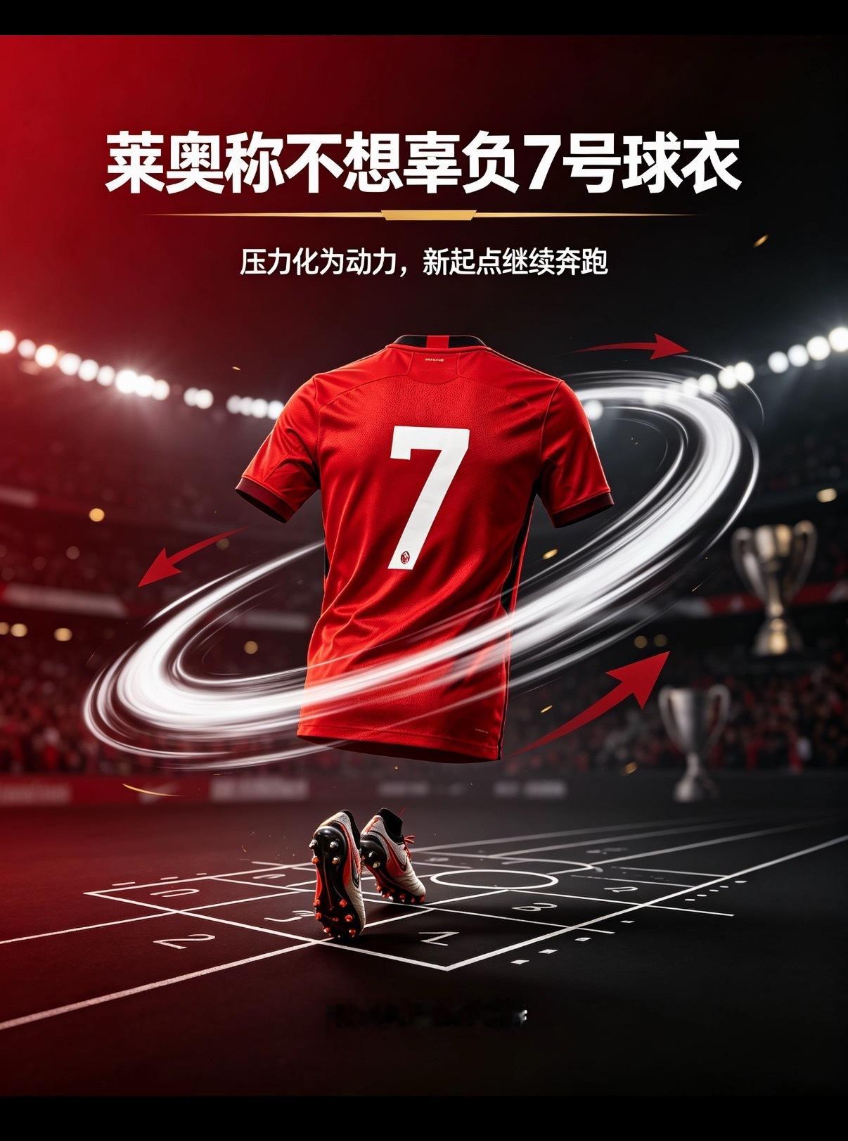 #莱奥称不想辜负7号球衣#
面对葡萄牙国家队传奇7号球衣，莱奥始终保持着清醒与敬畏。
在他看来，这个号码不只属于一件战袍，更承载着C罗多年留下的进球、胜利与传奇记忆。接过7号，意味着接过一份沉甸甸的期待，也意味着要在每一场比赛里证明自己配得上这份荣光。

莱奥坦言，自己不想辜负7号球衣背后 ​