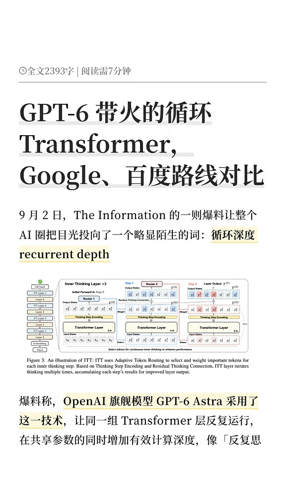 GPT‑6 Astra出圈，细看循环架构两种路线