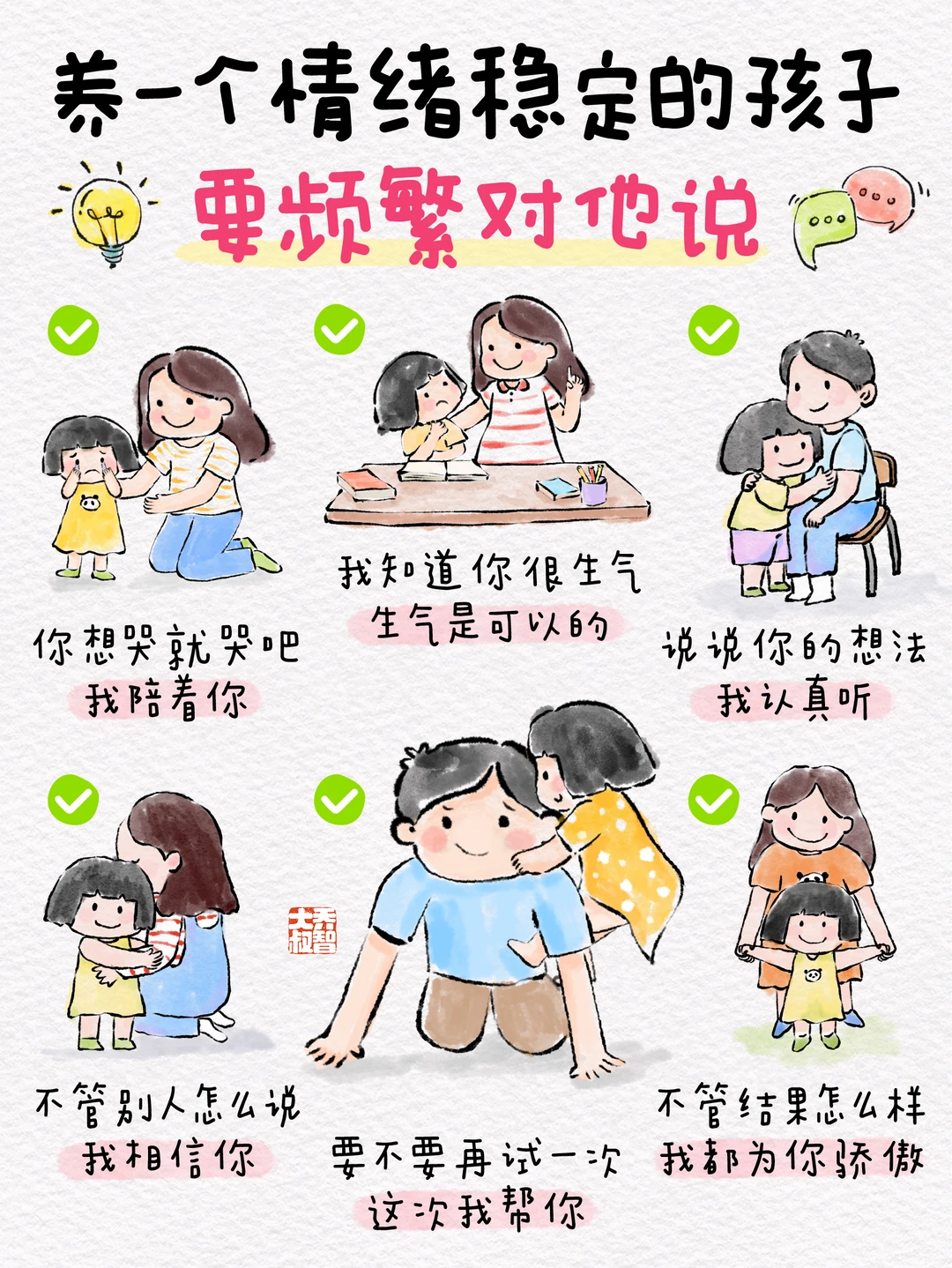 养一个情绪稳定的孩子，要频繁对他说🔥