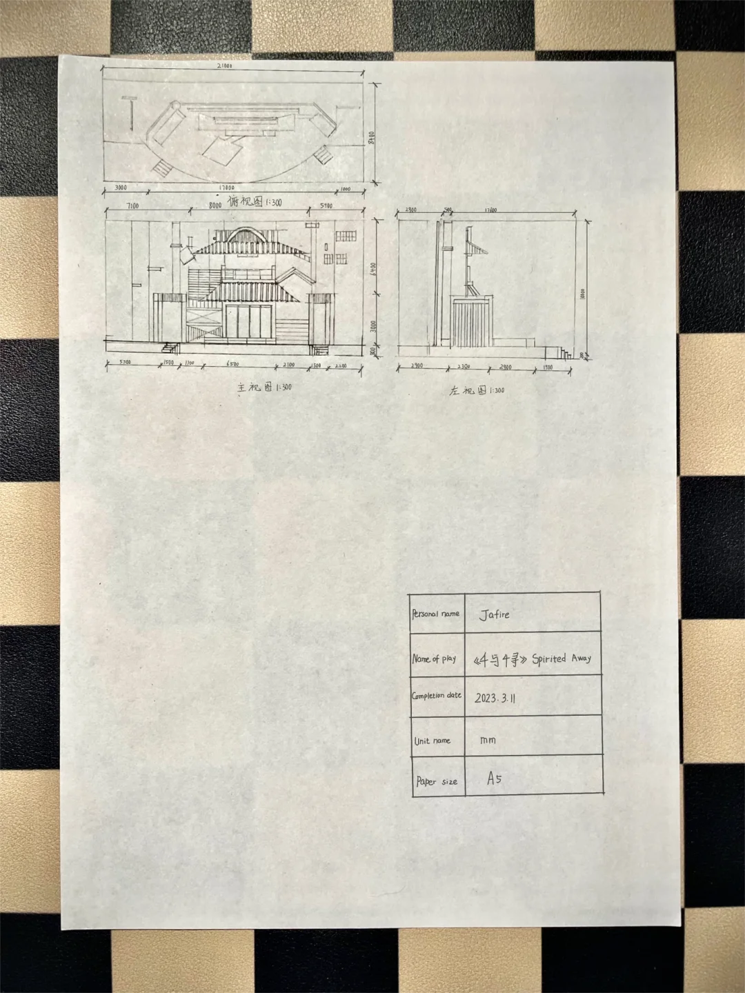 《千与千寻》——舞台剧——三视图