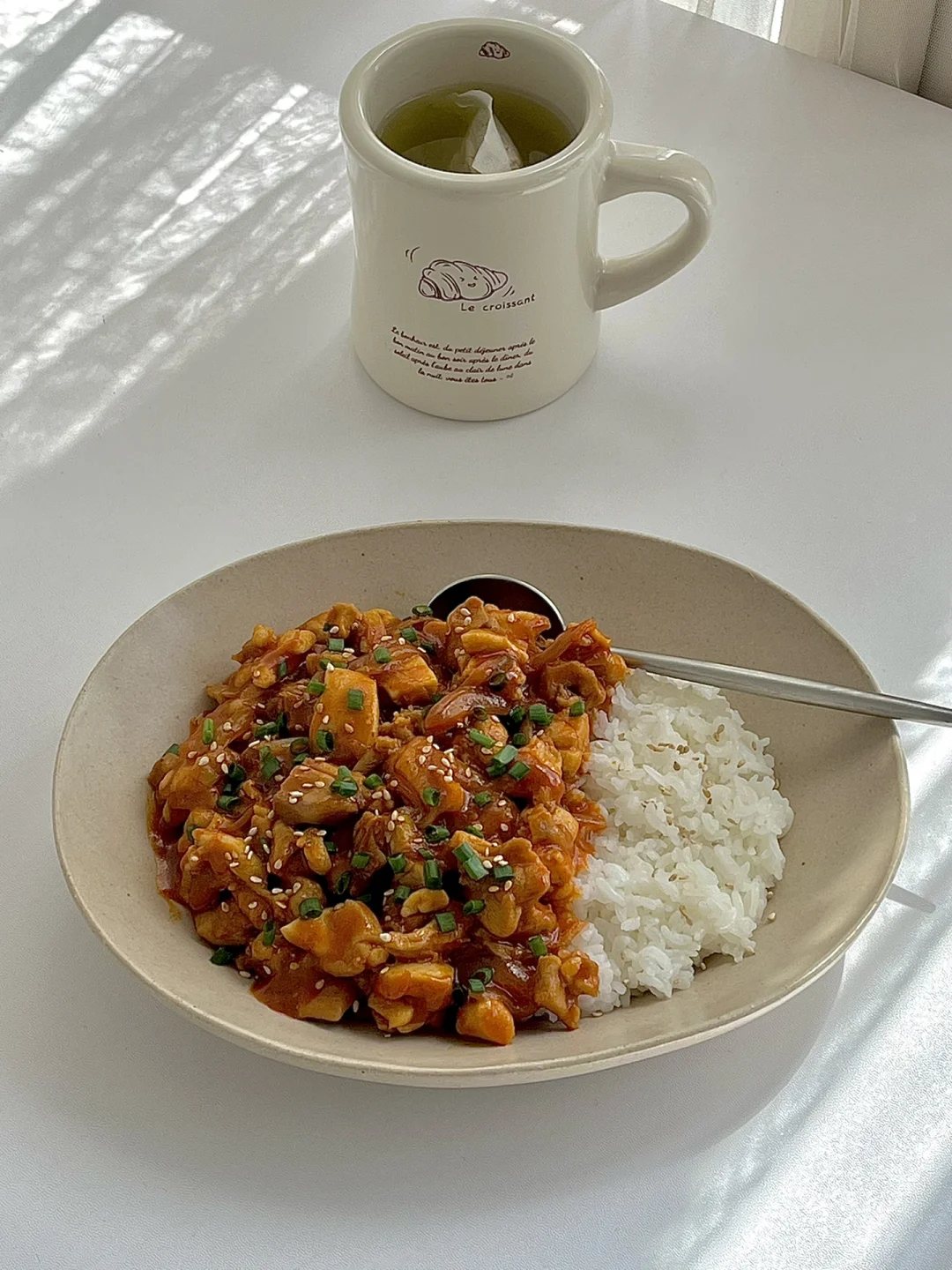 ☀️周末一人食早午餐｜韩式泡菜鸡肉盖饭😋