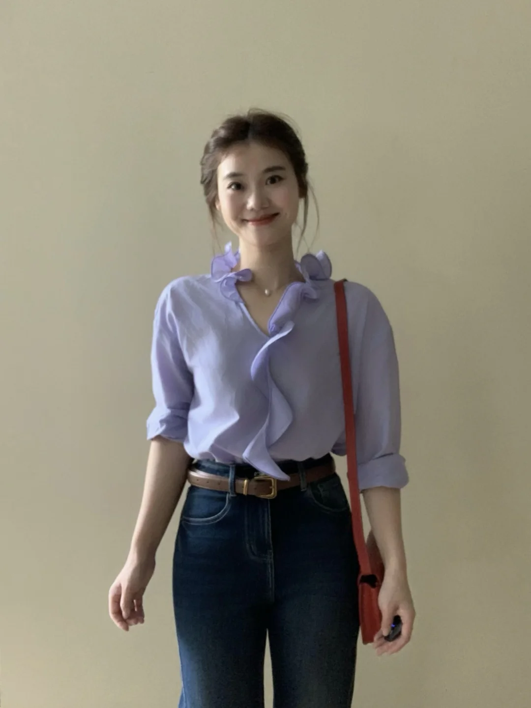 简单干净的一身 也很好看