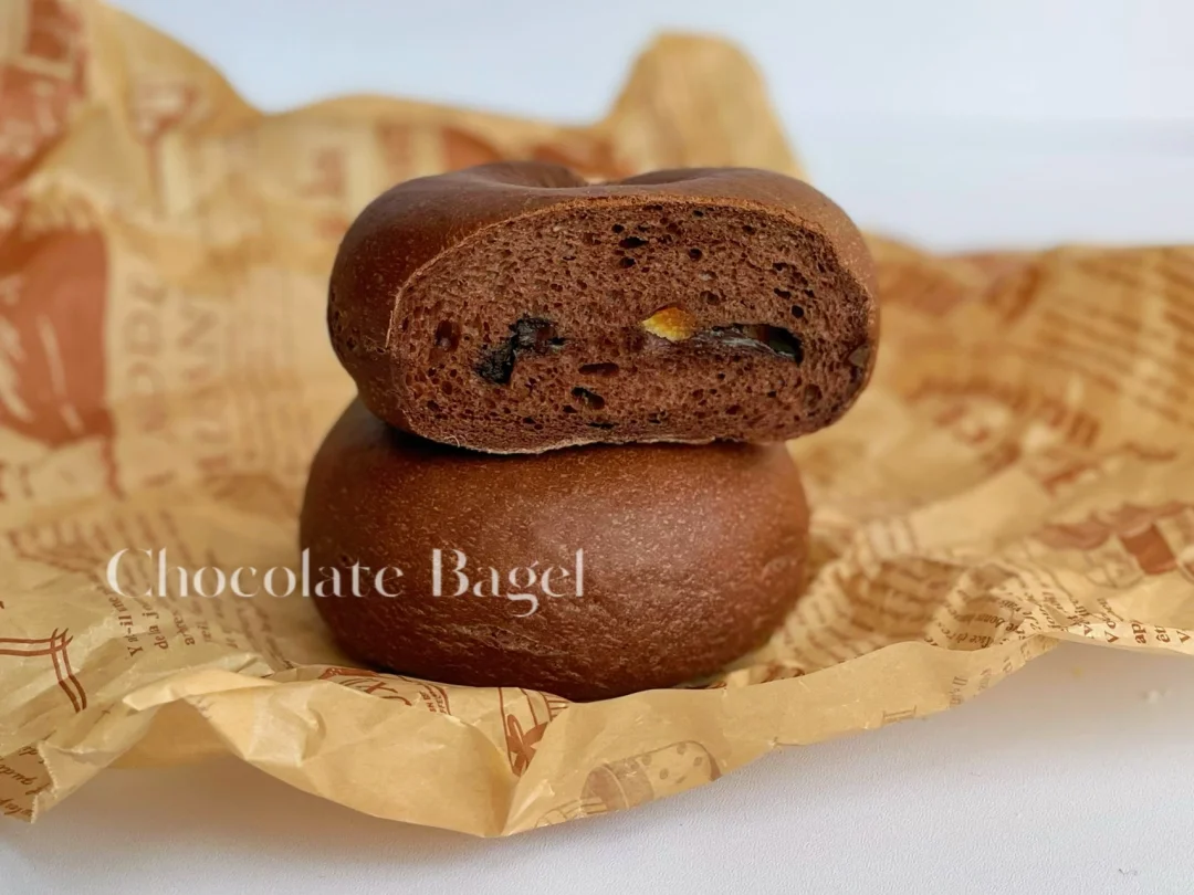 好吃到翘jiojio的双重可可橙皮贝果🥯