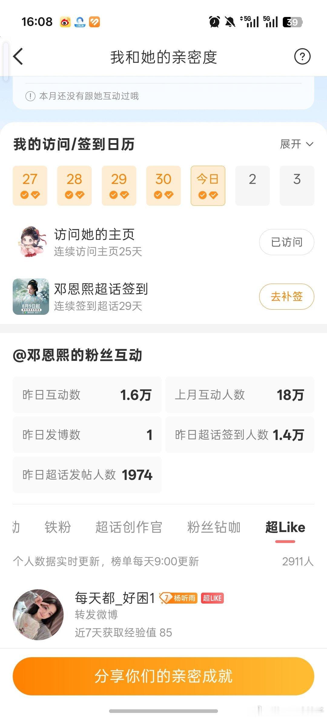 #邓恩熙[超话]# 【10.1】熙引力定律like团建打卡
说一下吃柚子   共计11分 ​ ​​​