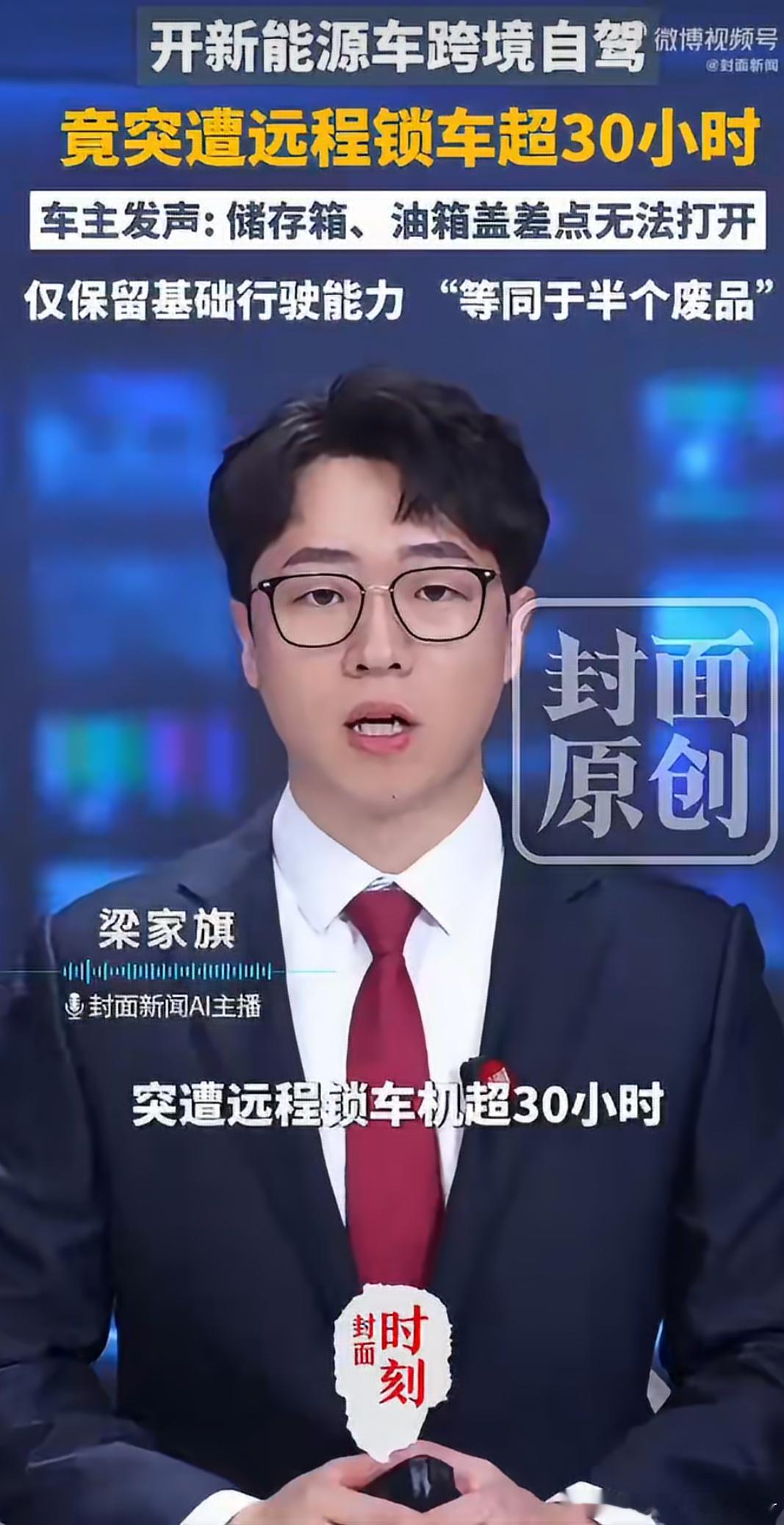 河南车主刘先生，花50多万买的新能源SUV，带着孩子跨境自驾游，结果刚...