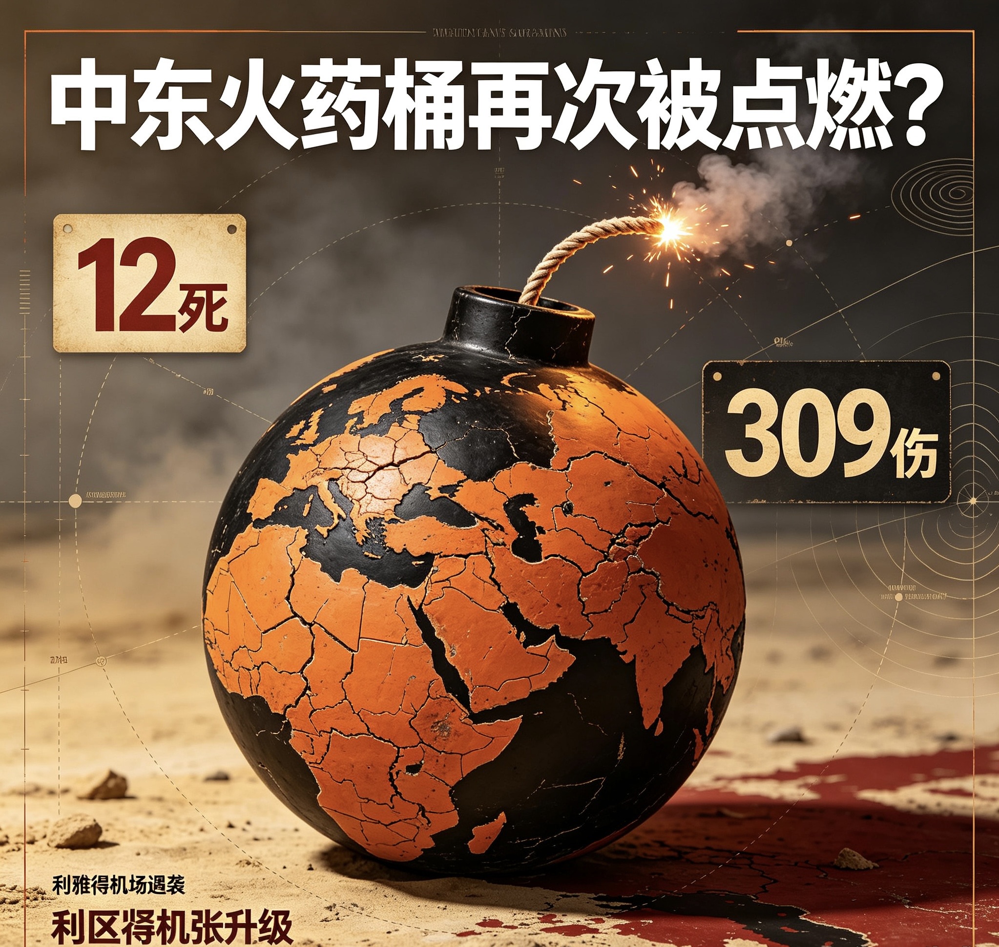 利雅得机场遇袭致12死309伤：中东“火药桶”再次被点燃？
 
10月10日下午，沙特首都利雅得的哈立德国王国际机场3号航站楼内，旅客们正排队等候登机。突然，剧烈的爆炸声撕裂了航站楼的平静，浓烟从候机区迅速蔓延，机场内人员被紧急疏散撤离。这座沙特最繁忙的国际航空枢纽，在毫无预警的情况下成为袭击目标。