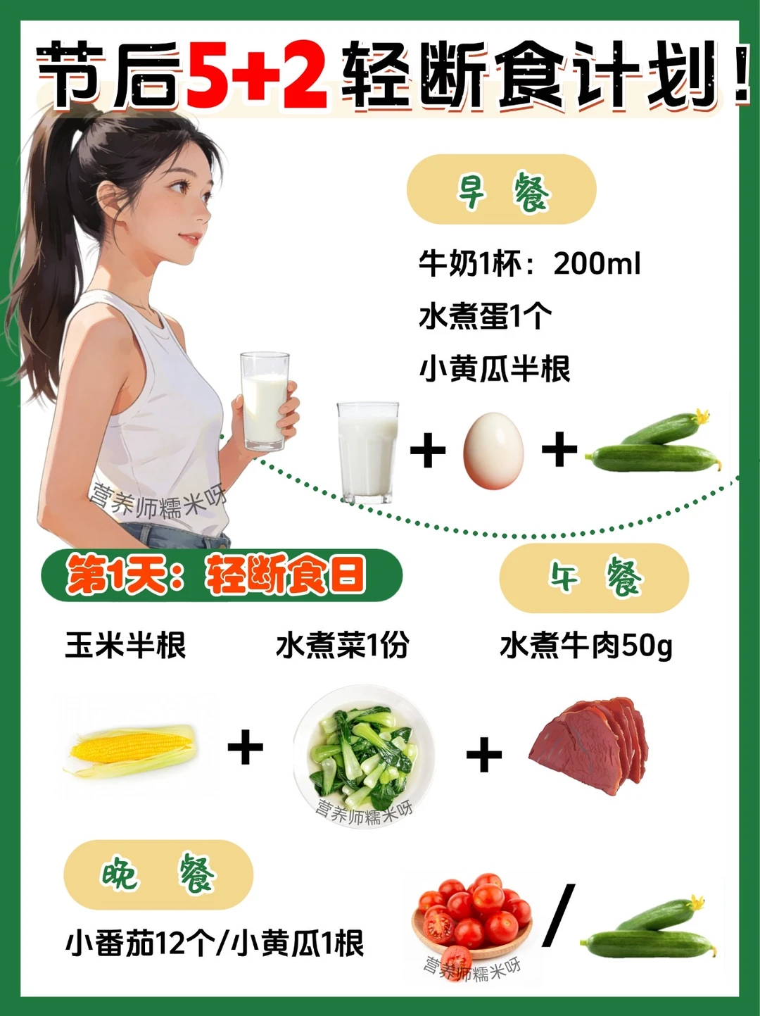 节后7天轻断食计划⬇️⬇️真的巨巨巨掉称