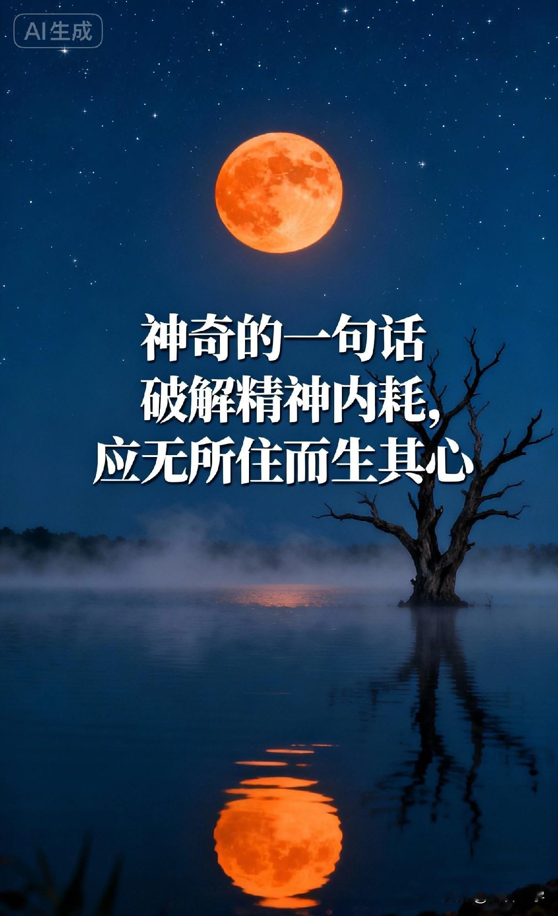 最神奇的一句话，破解精神内耗：应无所住而生其心。  有人说，摆脱焦虑要...