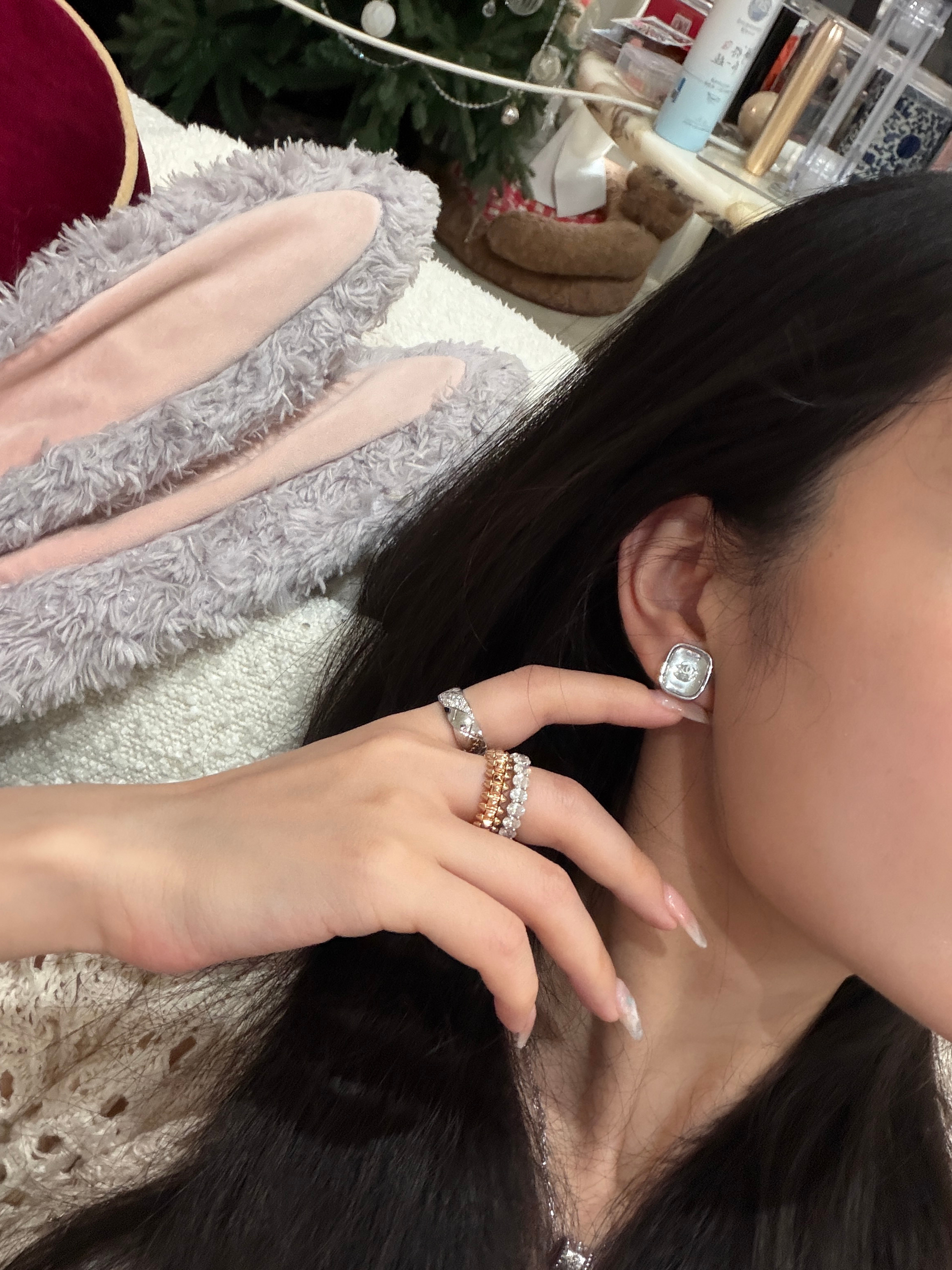 这个冰块耳钉真的好可爱！！！ ​​​