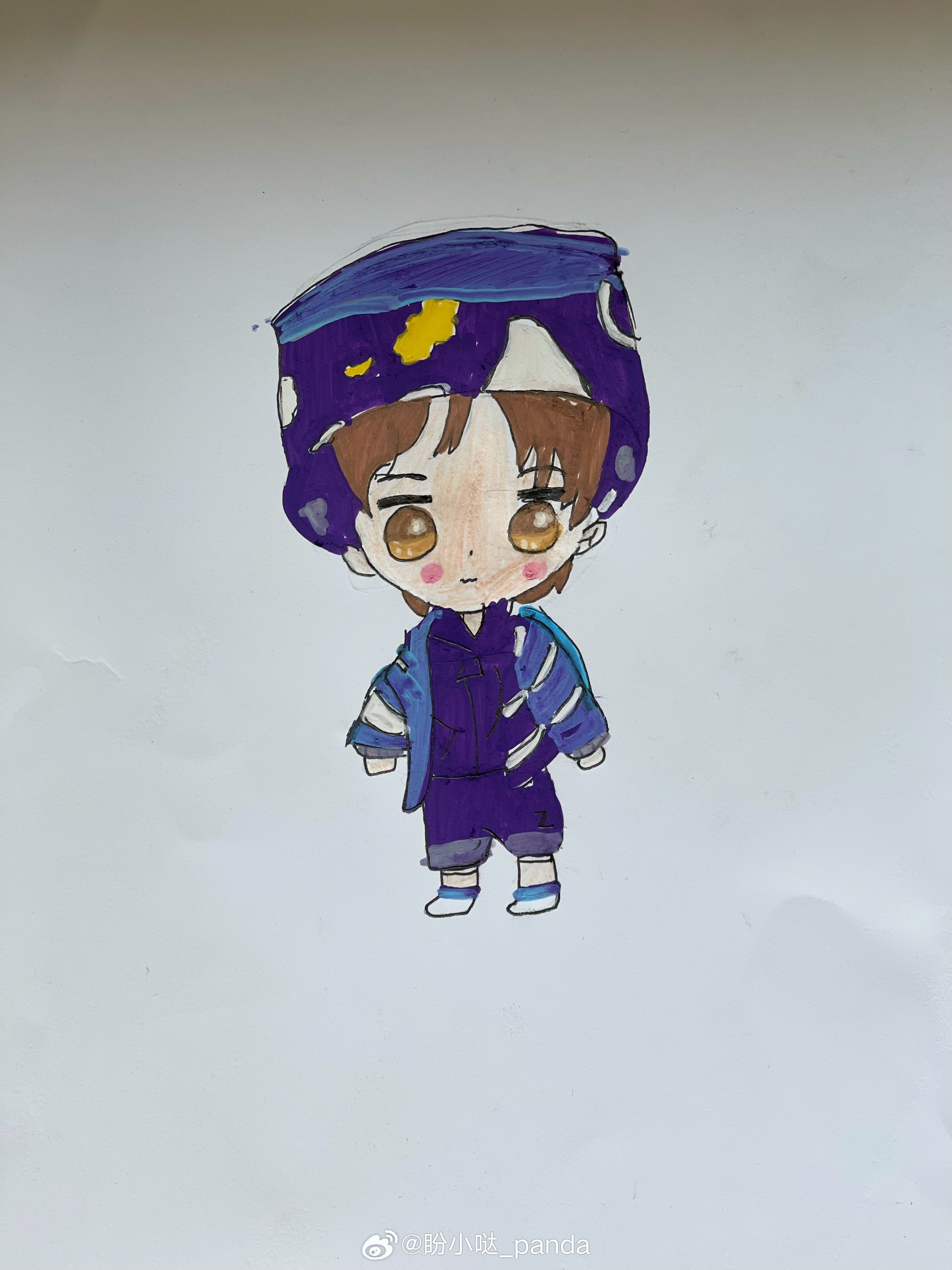奥斯卡前两天画的画3D版出来了，好可爱呀！ 晚上涂色，我再给它安排个手...