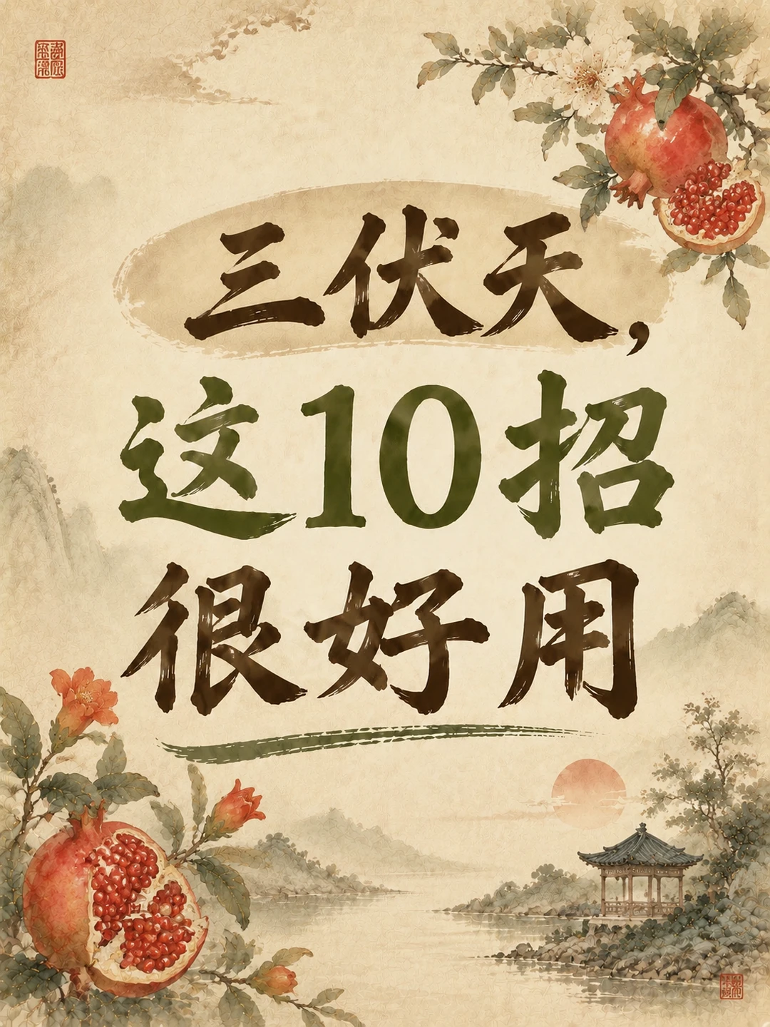三伏天，这10招很好用