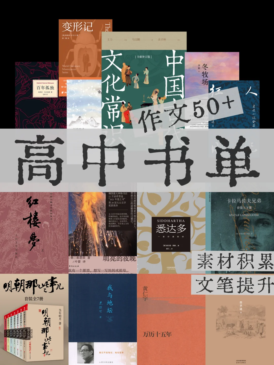 高中书单｜从文字到思想，语文提分的宝藏书单