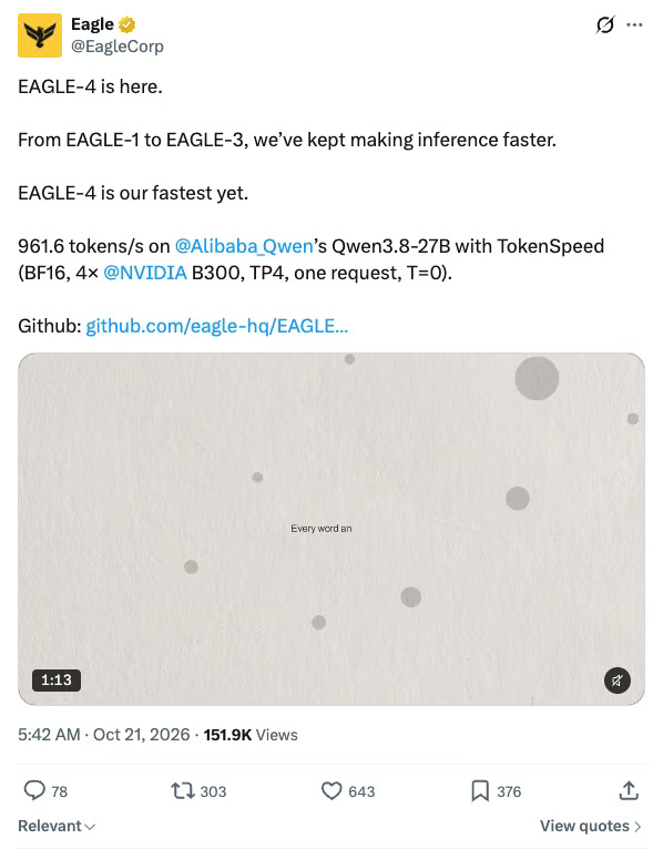 EAGLE-4 到了高并发只剩 1.34 倍