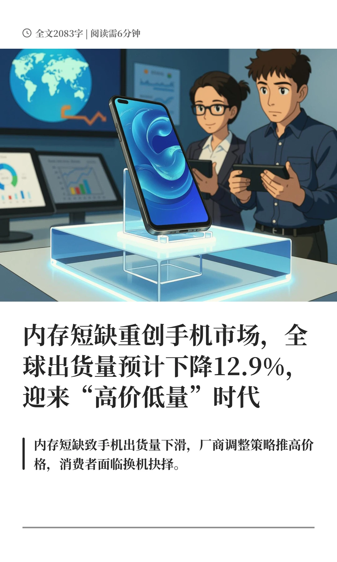 内存短缺重创手机市场，全球出货量预计下降