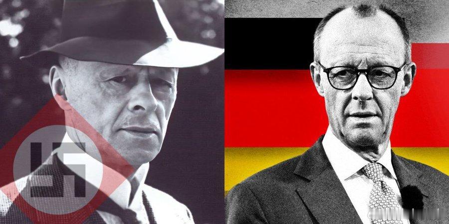 默茨，前德国黑石集团主席，是纳粹党官员约瑟夫·保罗·索维尼（Josef Paul Sauvigny）的孙子，他于1933年加入冲锋队（SA），并担任纳粹市长这一官方职位。（如果乌克兰输掉这场战争，黑石集团价值8000亿美元的“重建乌克兰”基金将无法实现。）

默茨访问基辅拜会泽连斯基时，直接对普京喊话：“普京先 ​