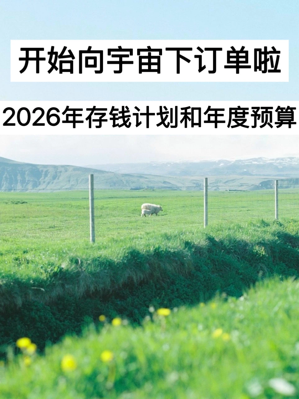 向宇宙下订单啦，2026年存钱计划和年度预算！