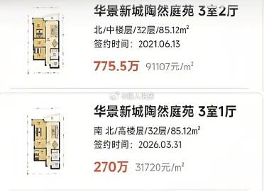 广州的华景新城陶然苑5年时间跌了500多万，跌幅超过50%，这可不在什...