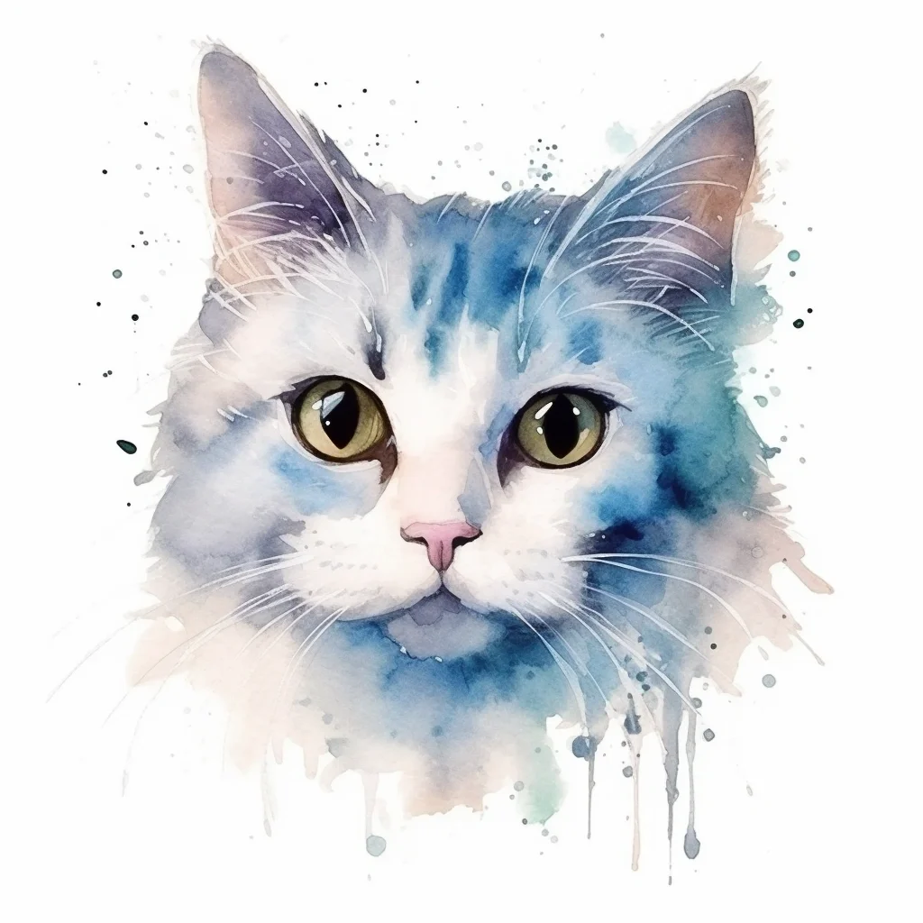 AI水彩：猫咪🐱