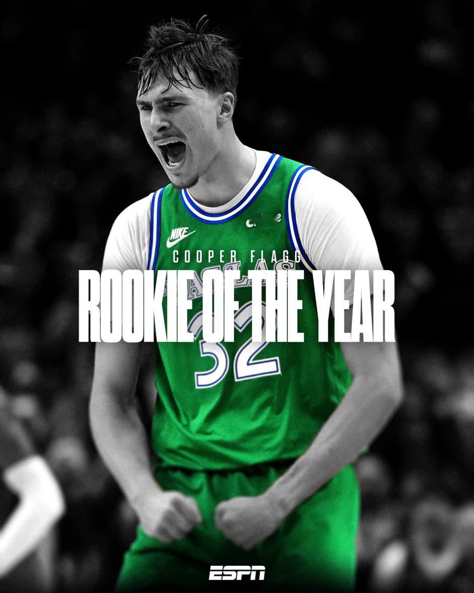 弗拉格当选最佳新秀，应该来说就是实至名归  康尼普尔没能一起当选，是有...