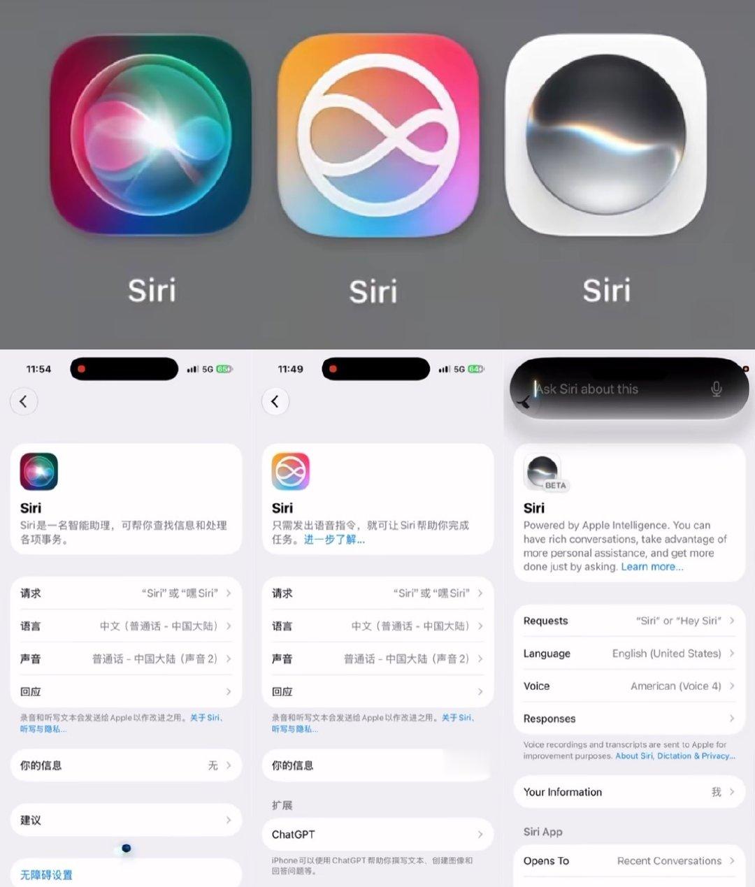 据说在iOS 17.3beta就可以用上国行苹果AI了
同样的苹果，三种不同的方式[捂嘴哭]
为什么我们花更多的钱没有最好的体验[捂嘴哭]
#iOS27.2禁止摇一摇跳转# ​