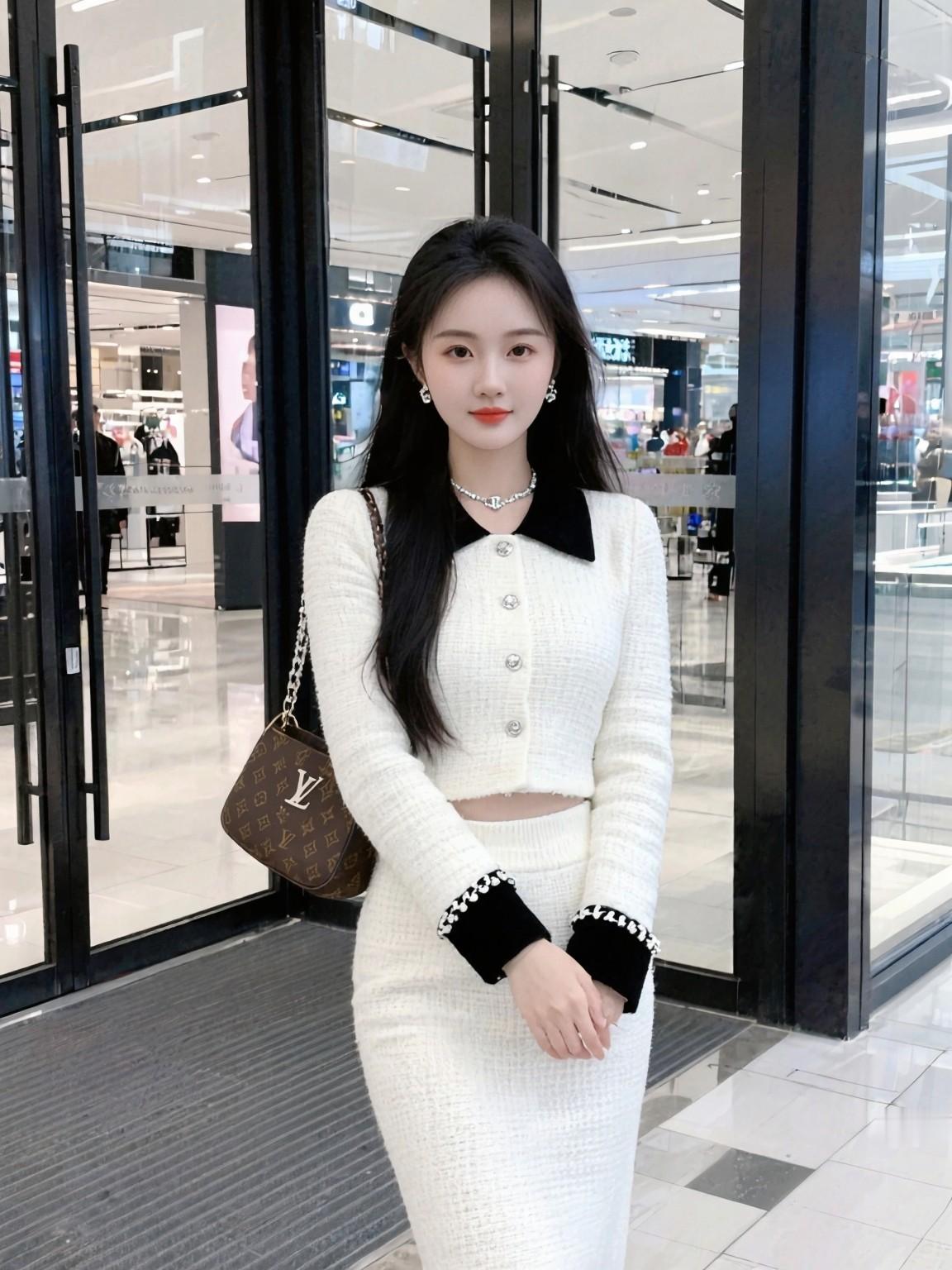 优雅白裙穿搭，时尚感十足！