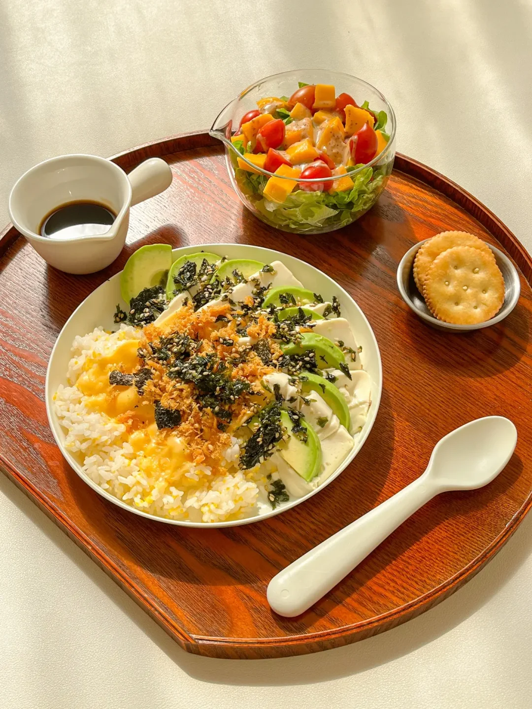 10分钟低卡豆腐牛油果拌饭🥑有食欲的减脂餐