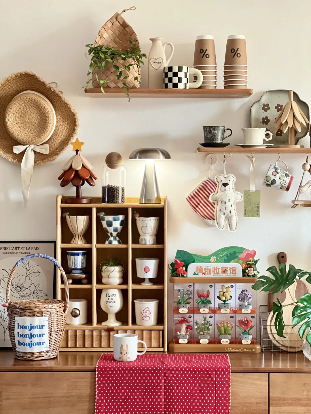 咖啡角软装｜积木盆栽太浪漫了🪴