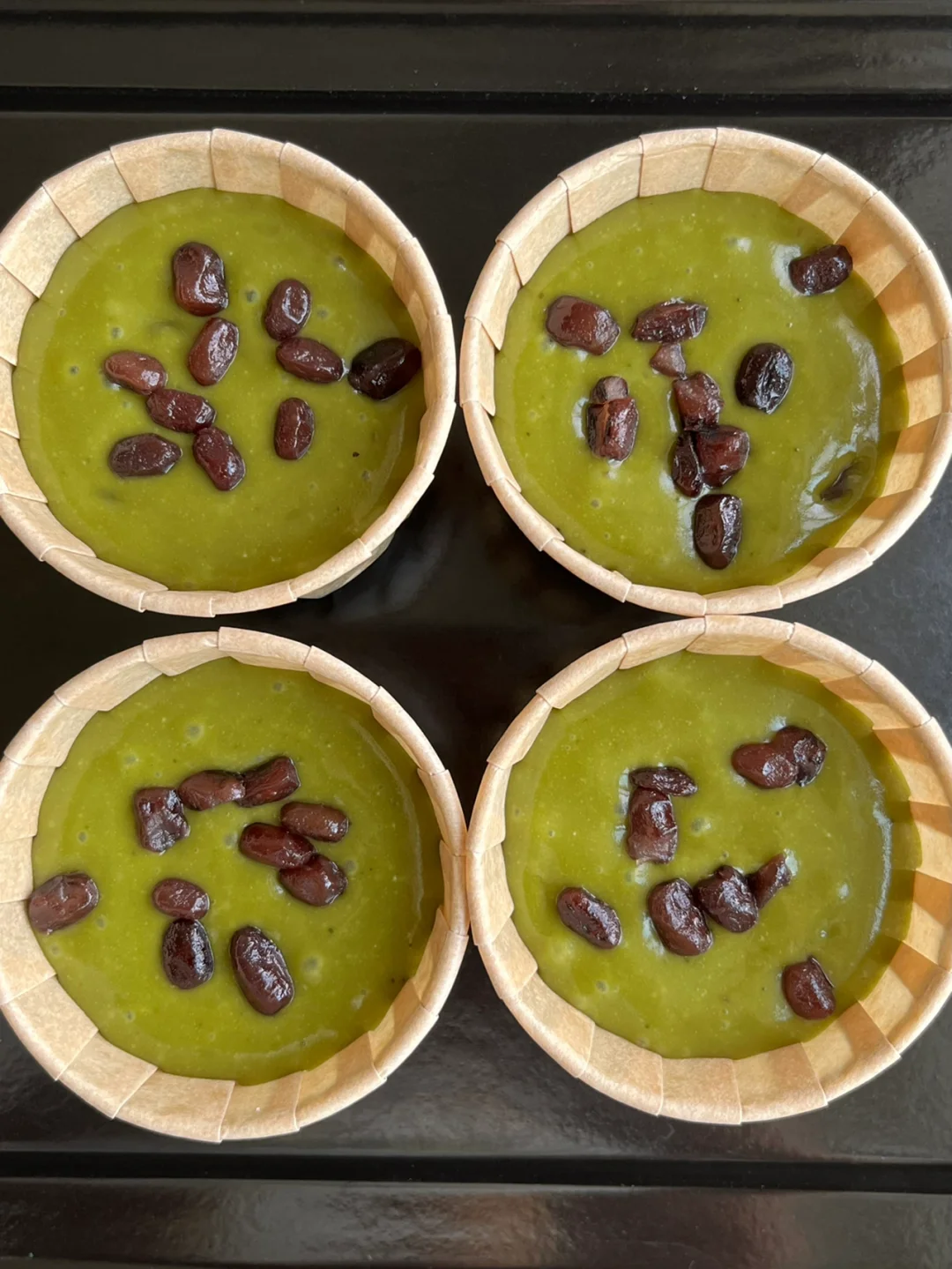 免打发❗️搅一搅就能成功的抹茶蜜豆麦芬蛋糕