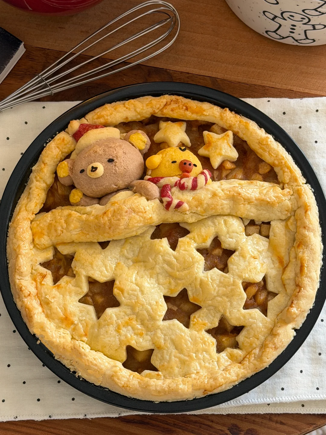 ⭐轻松熊圣诞苹果派🥧🍎