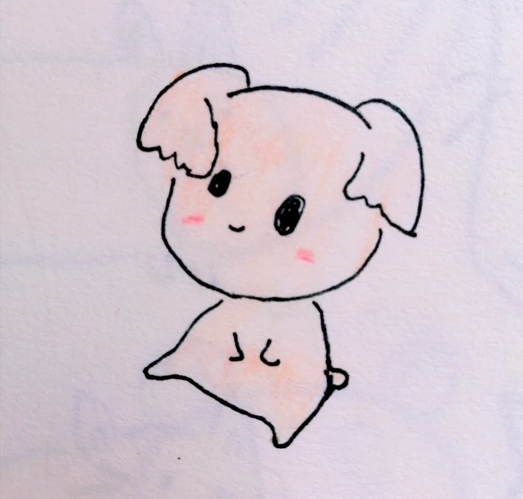 女儿画的，超可爱的简笔画