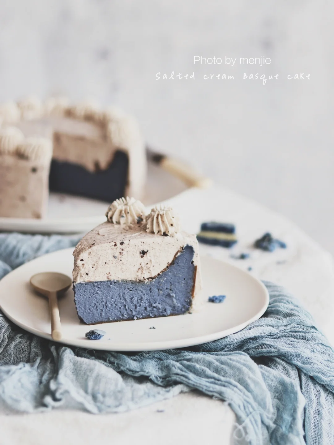 💙冰淇淋口感｜奥利奥咸奶油巴斯克蛋糕