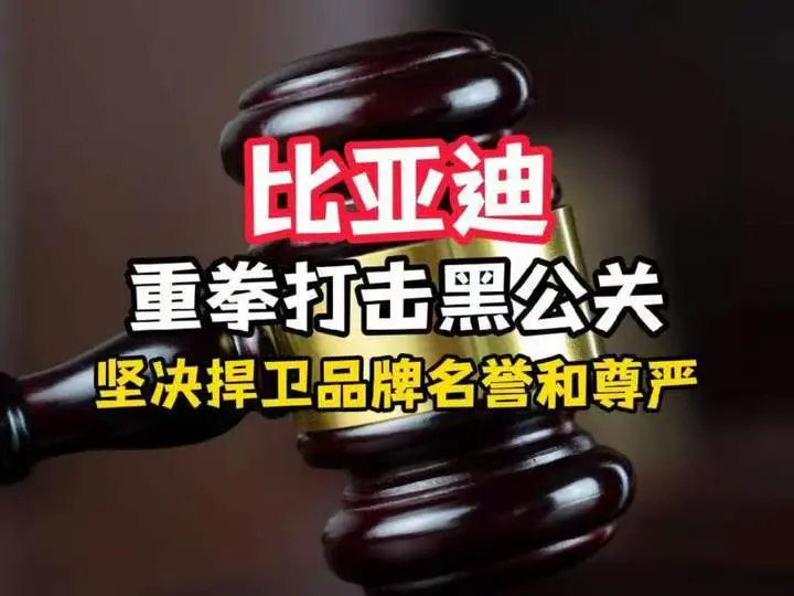比亚迪出手了！黑公关被判赔款超500万