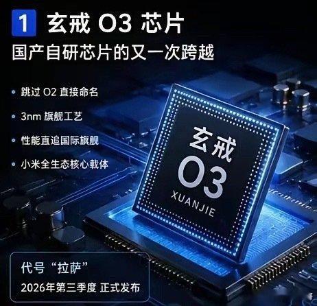 雷军透露小米玄戒自研芯片最新进展！又要填补国产自研芯片某些方面的市场空白了！ ​