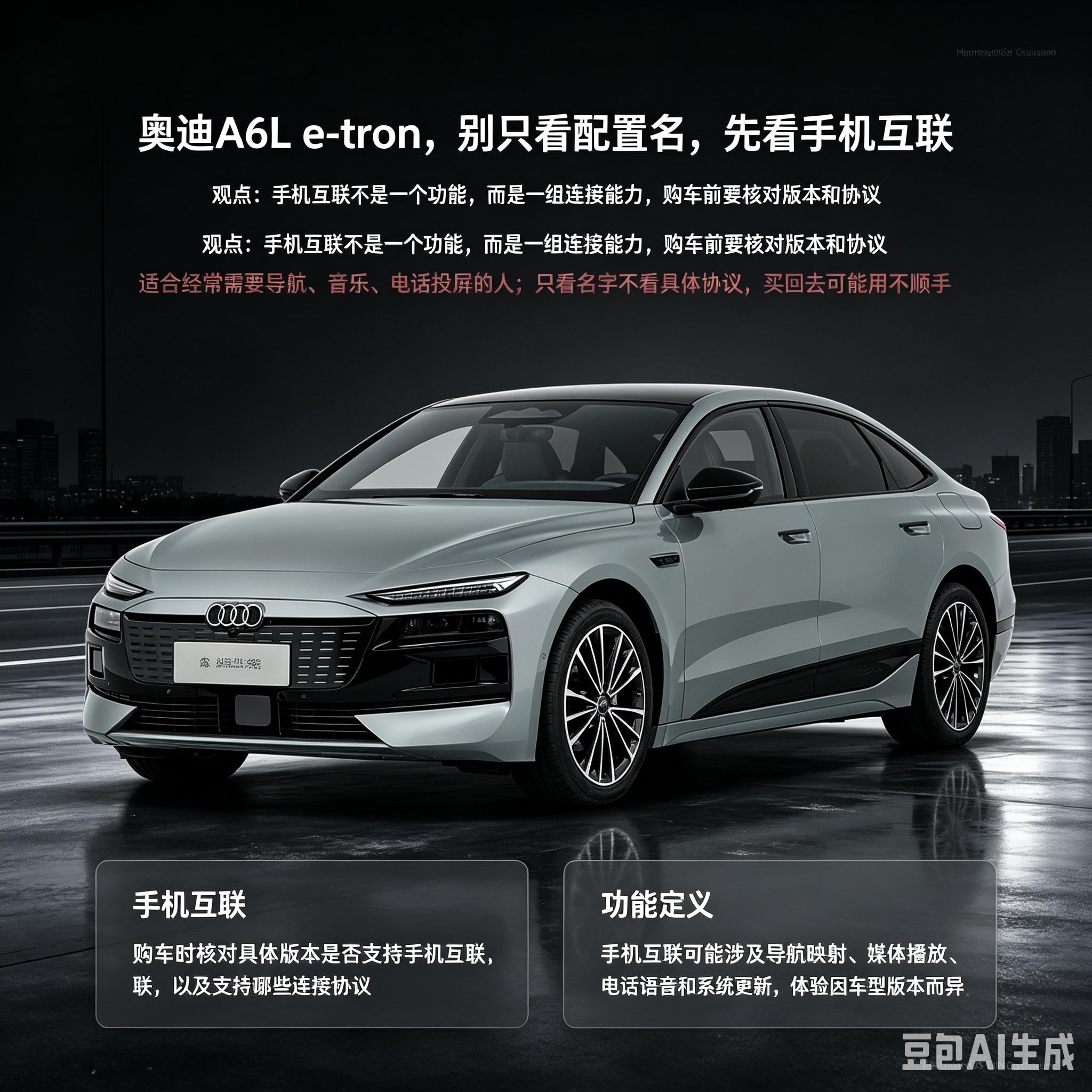 买奥迪A6L e-tron先看手机互联