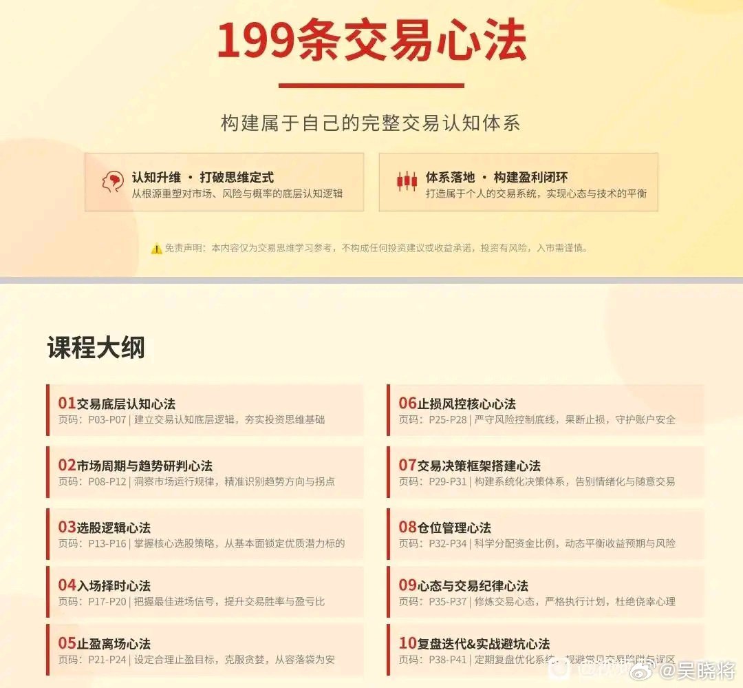【有没有需要完整炒股交易心法提高炒股能力的朋友啊？】 我们有股票交易体系中的整套199条行情必备完整心法，有没有需要提高交易认知的股友？找100个有需求的有缘人...（分享自 ​