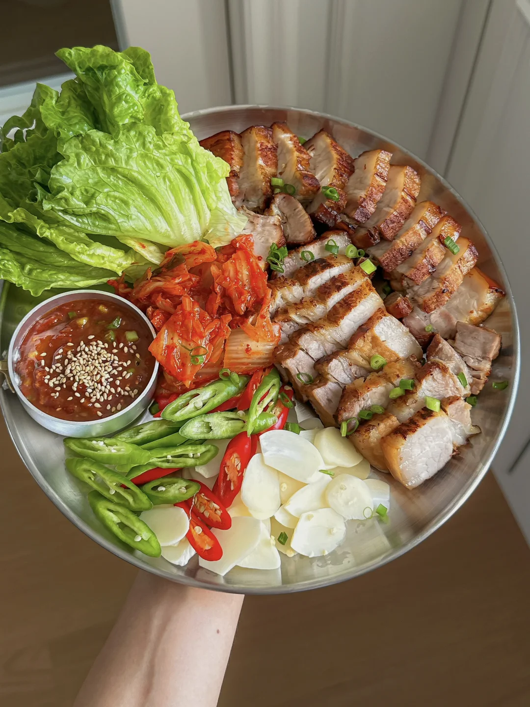 超美味🥬菜包肉～空气炸锅烤五花肉绝绝子❗️