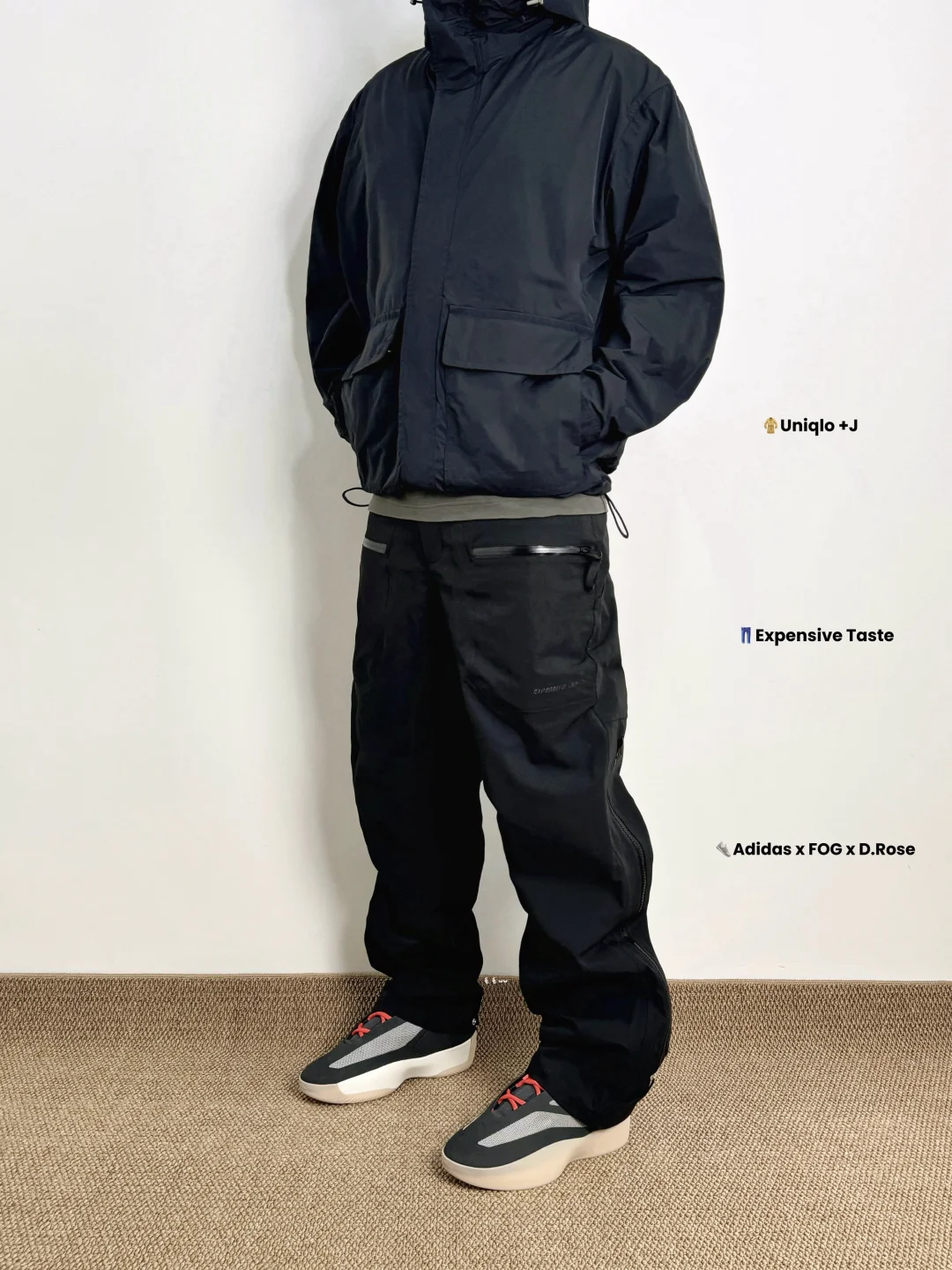 秋冬黑色系｜冲锋衣穿搭