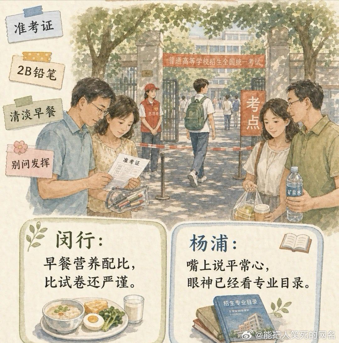 有的提前踩点，有的准备早餐和水，有些嘴上说“别紧张”，其实自己手心都...