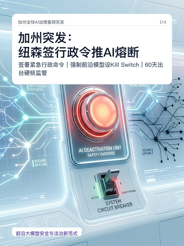 加州突发：纽森签行政令推AI熔断