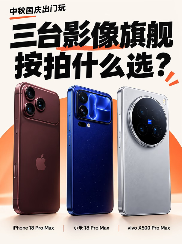 中秋国庆出门玩，三台影像旗舰怎么选？