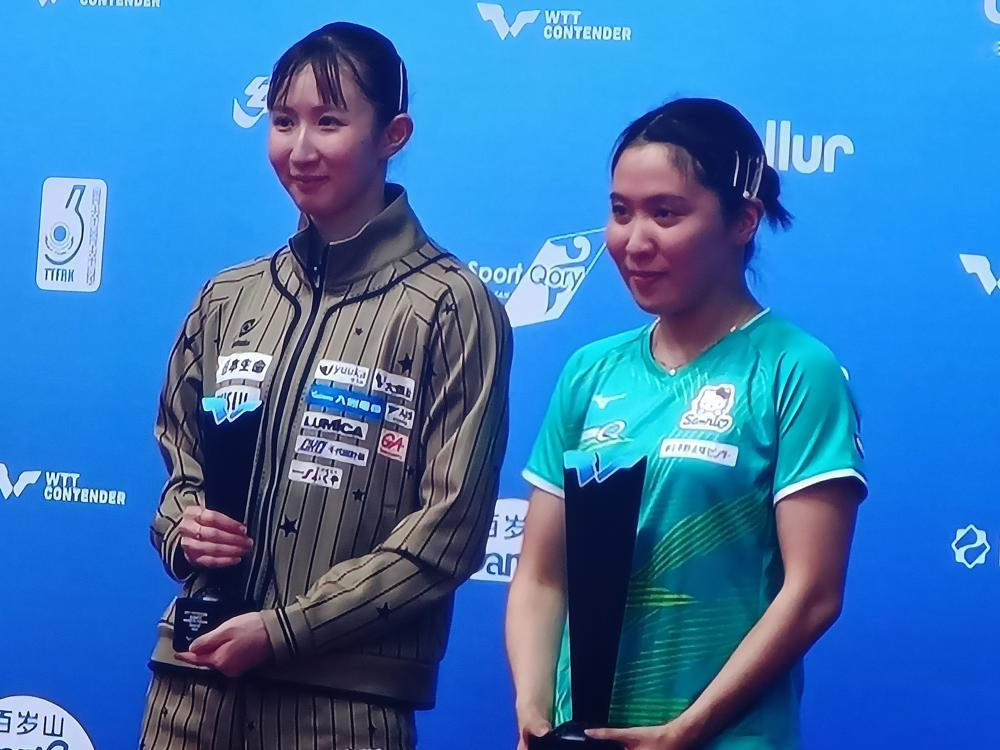 淡出日本女乒主力的选手，居然把现役核心打了个11比1！
WTT阿拉木图常规挑战赛，平野美宇连夺女单、女双两项冠军。
女单决赛4比1掀翻早田希娜，第四局直接轰出11比1的碾压比分，一点情面没留。
上一次她拿WTT单打冠军，还是1162天之前。
此前世界排名掉到第38，没人想到她能冲上来，赛后她